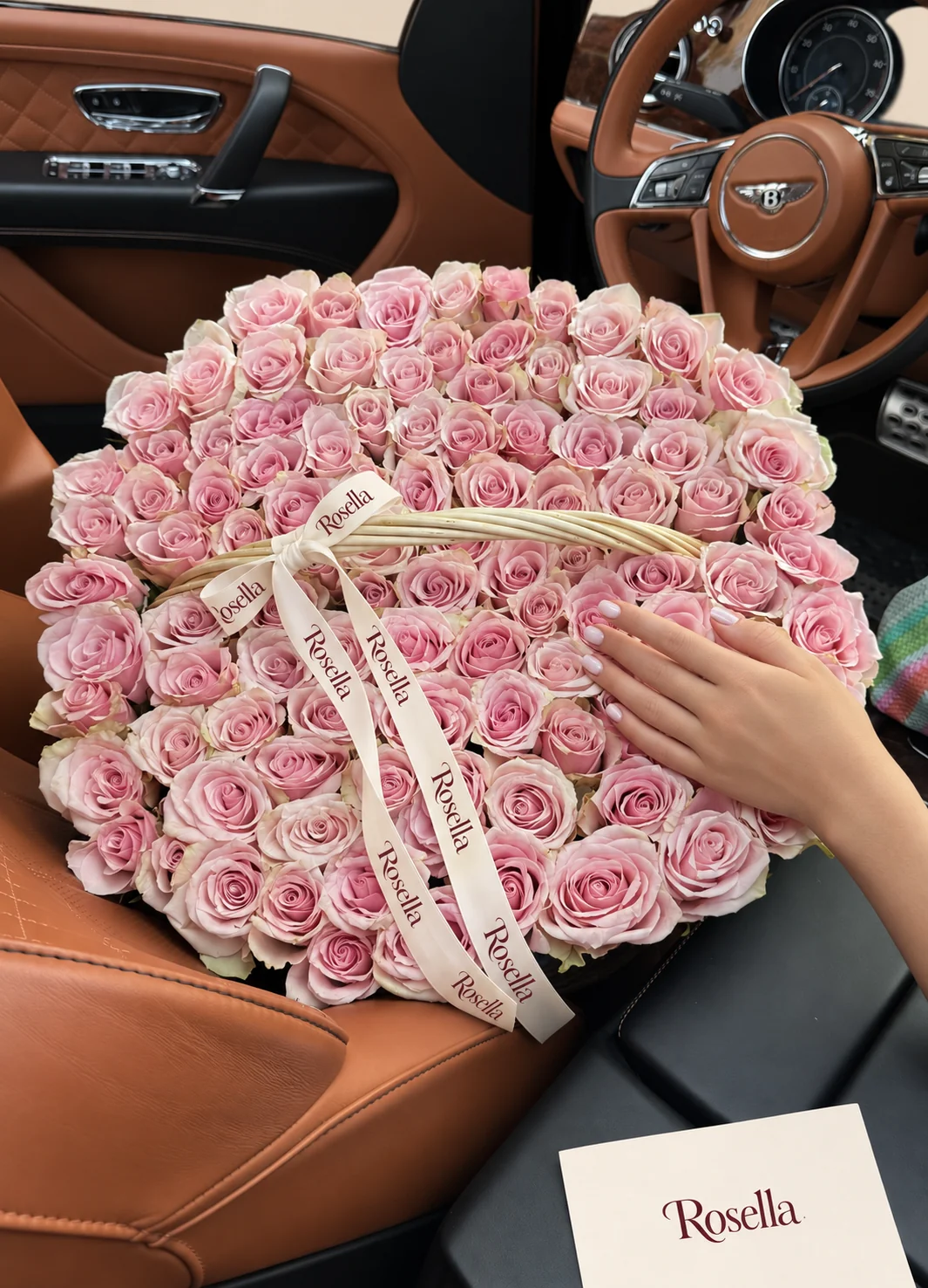 115 roses in a basket