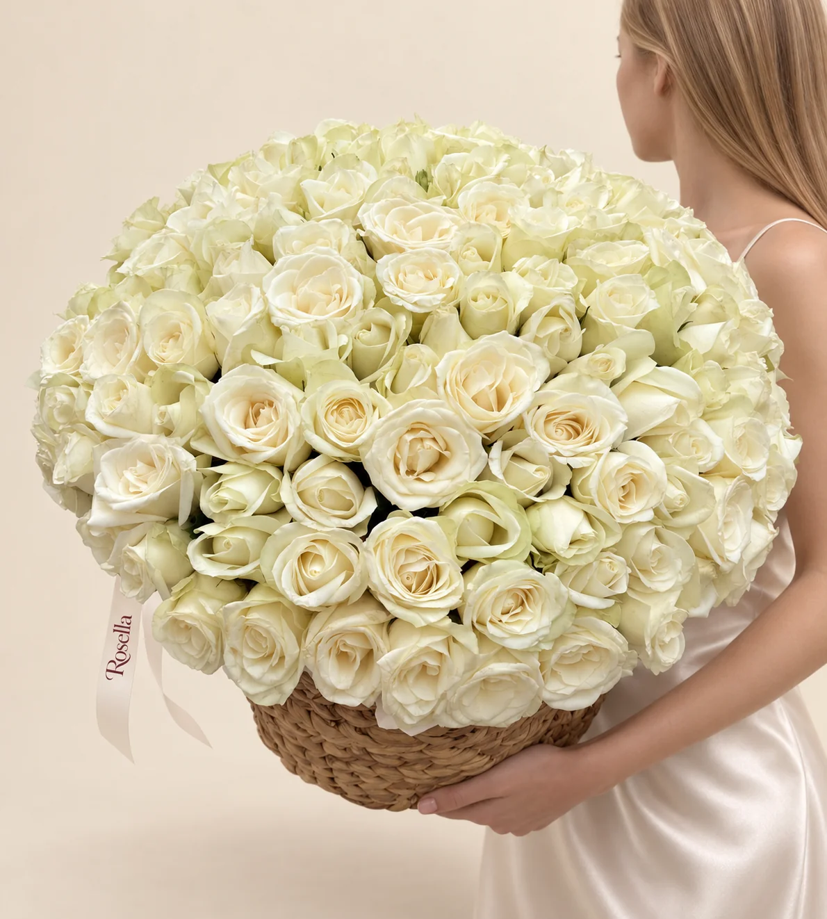 125 roses in a basket