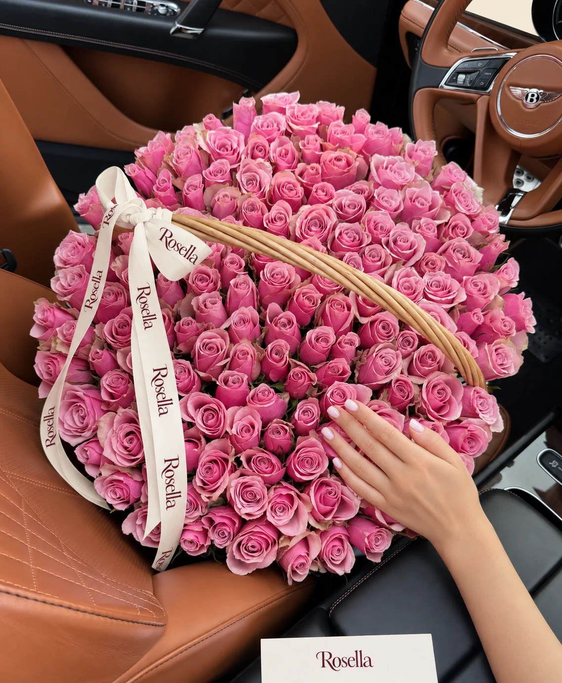 160 roses in a basket