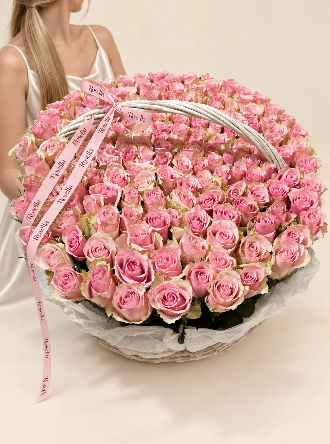 165 roses in a basket