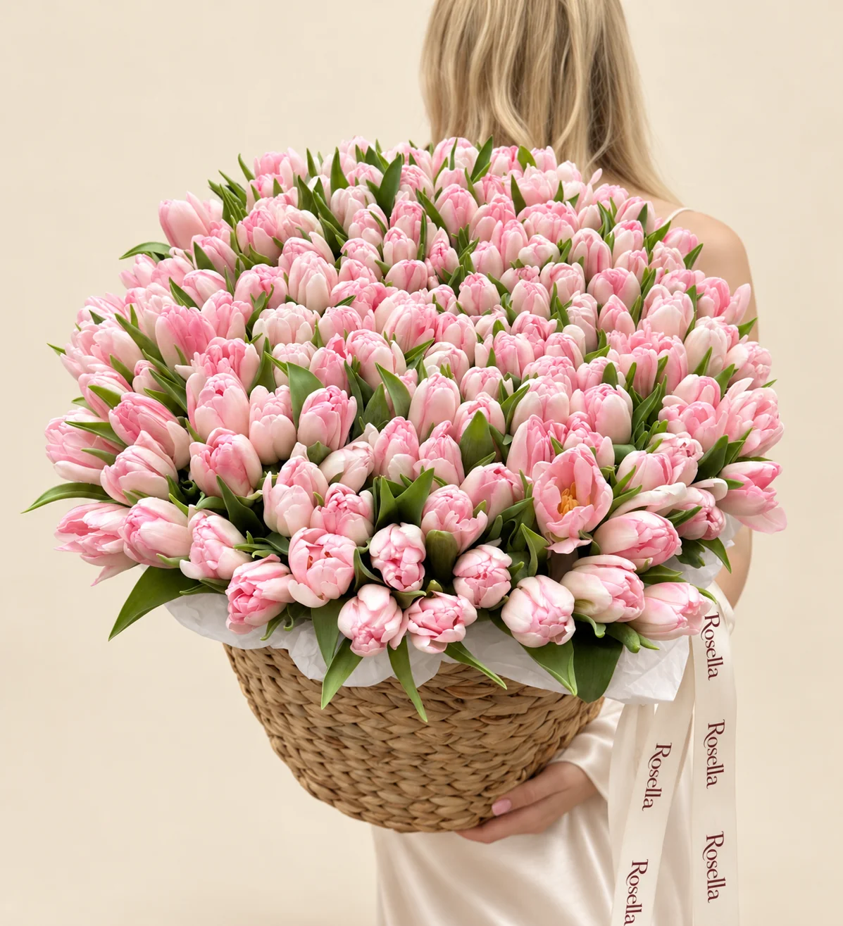 175 tulips in a basket
