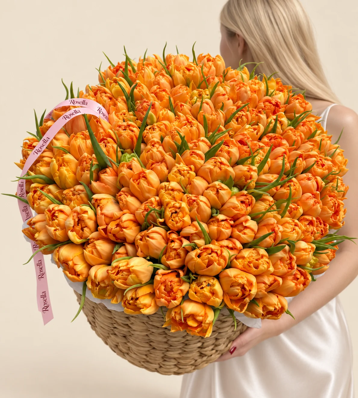 180 tulips in a basket