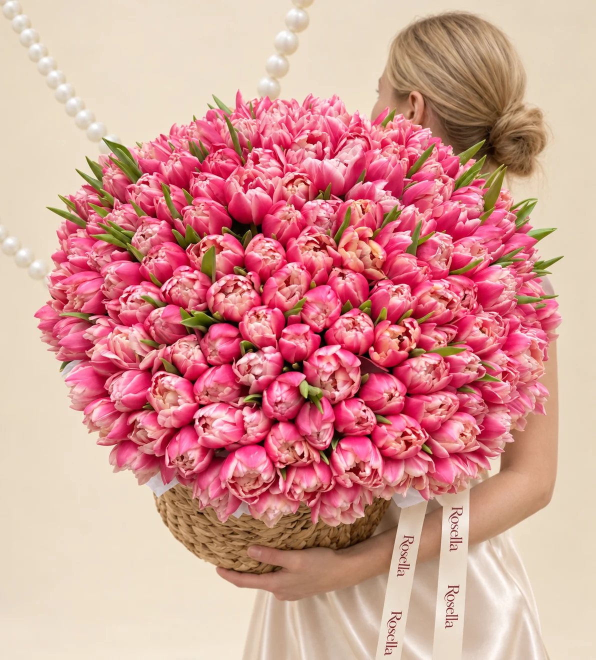 190 tulips in a basket