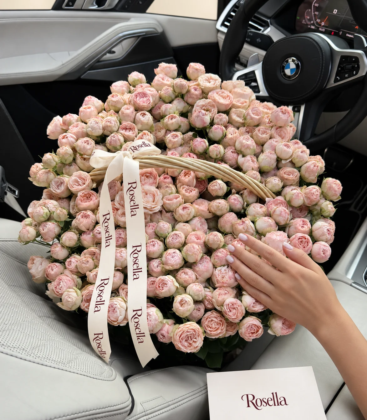 220 spray roses in a basket