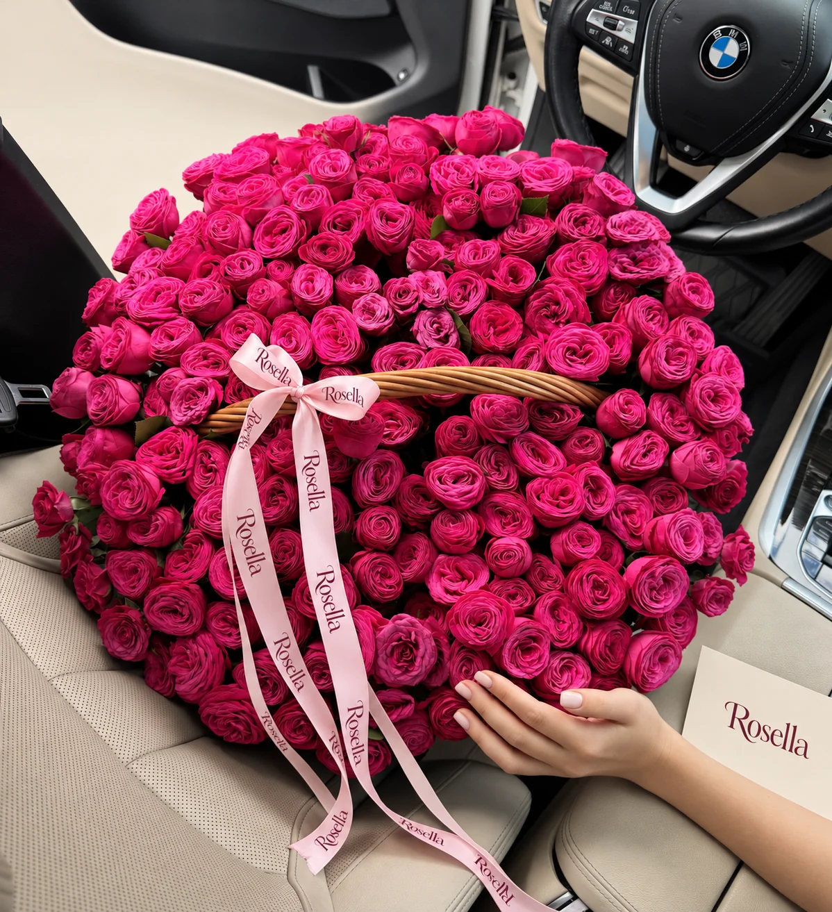 220 spray roses in a basket