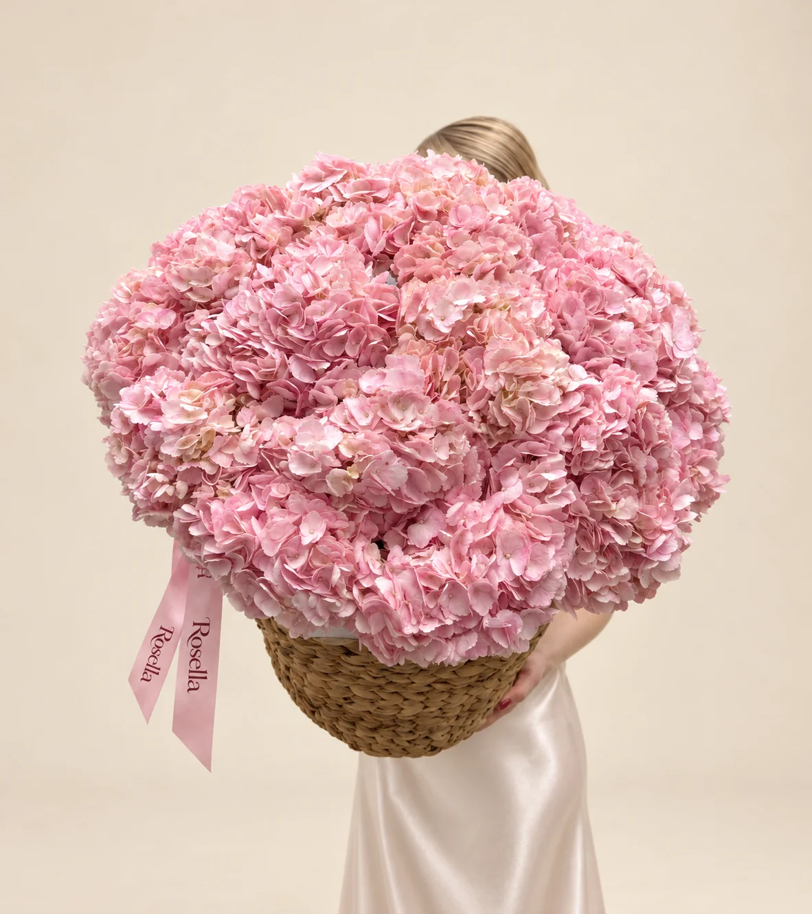 24 hydrangeas in a basket