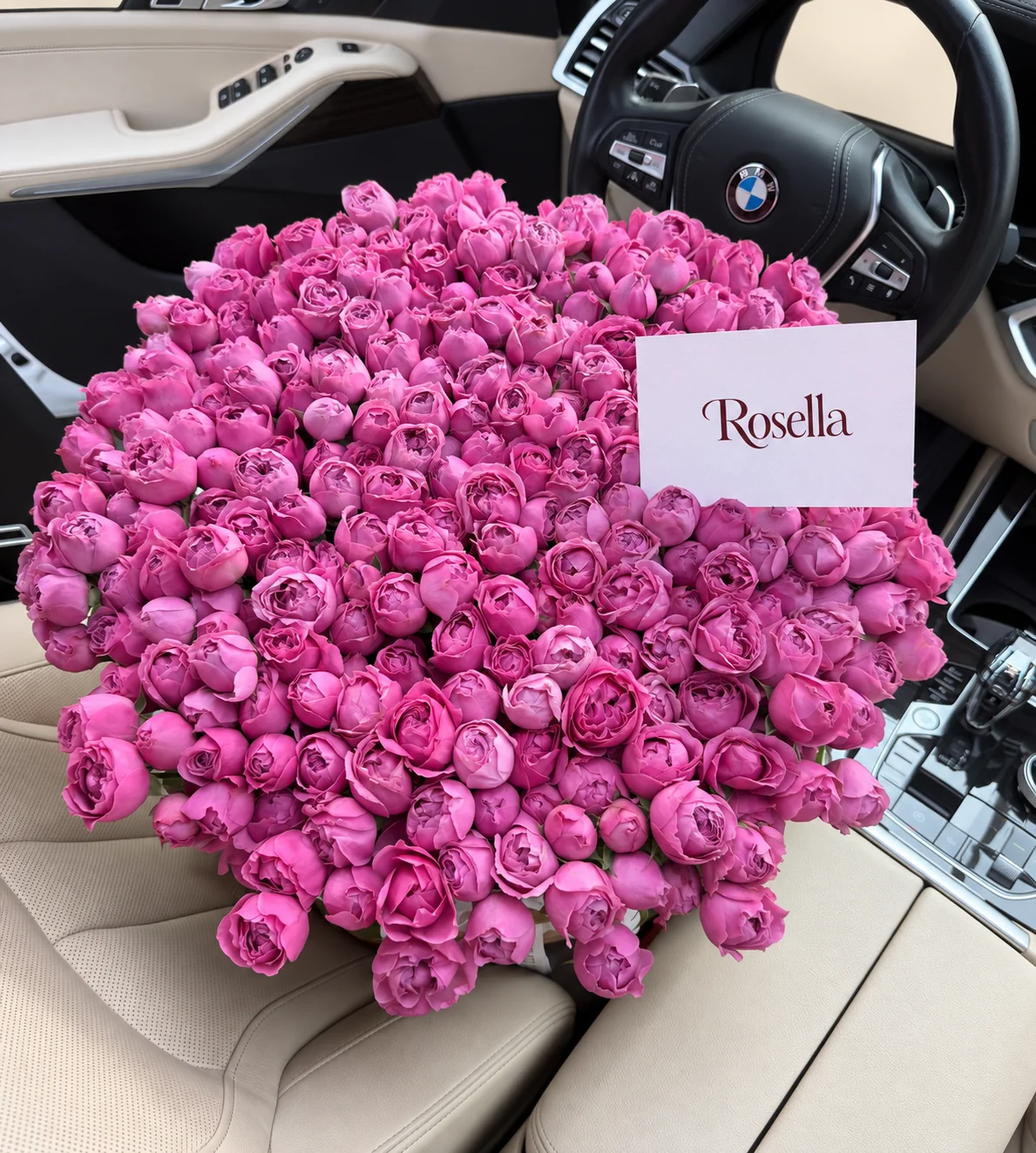 310 spray roses in a basket