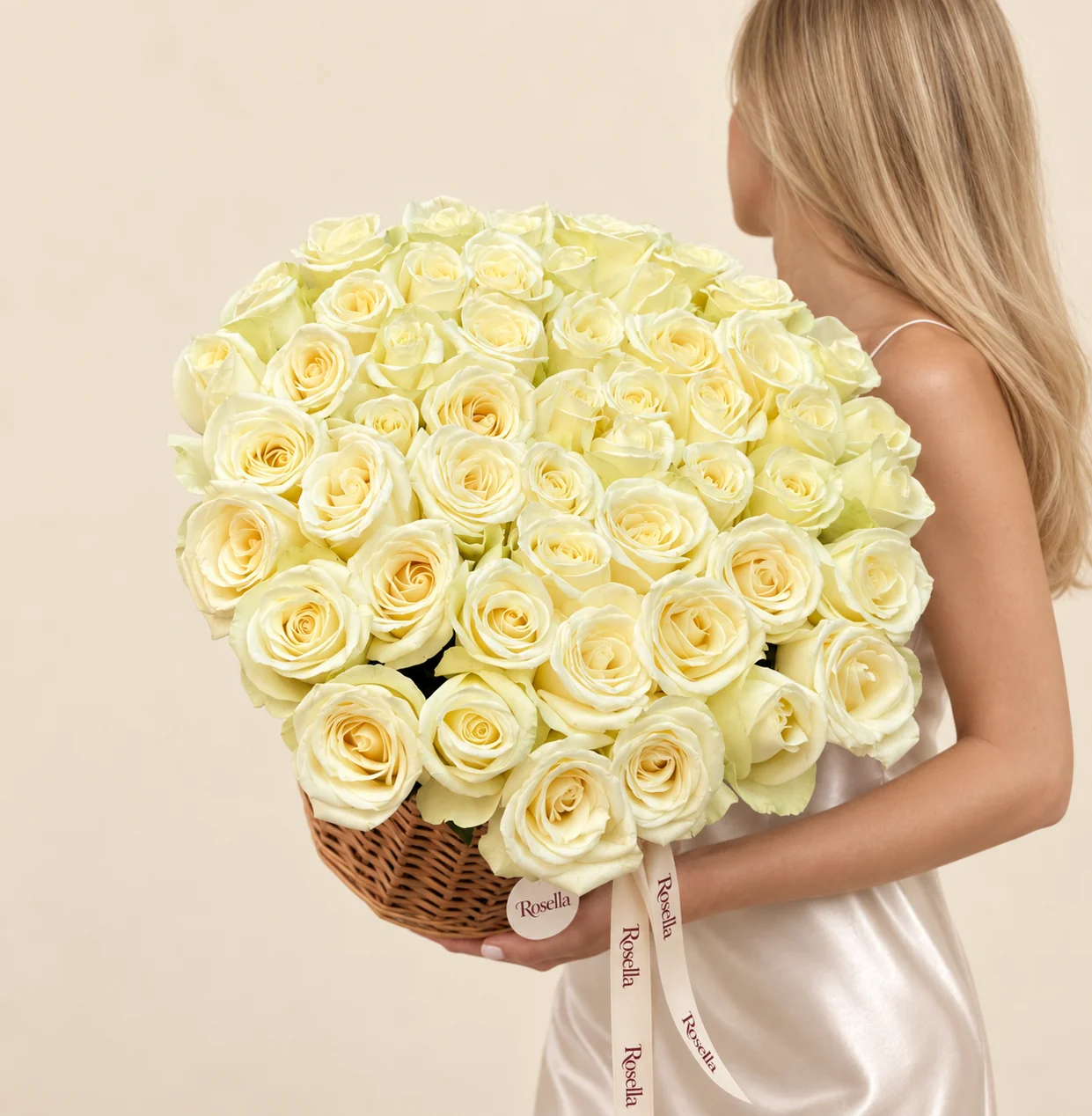 60 roses in a basket