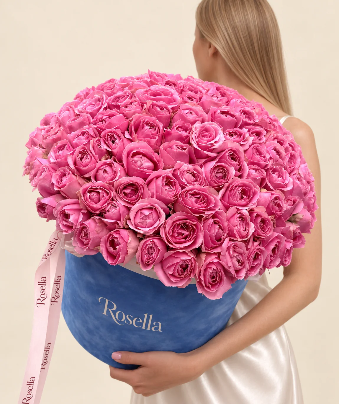 110 roses in a round box