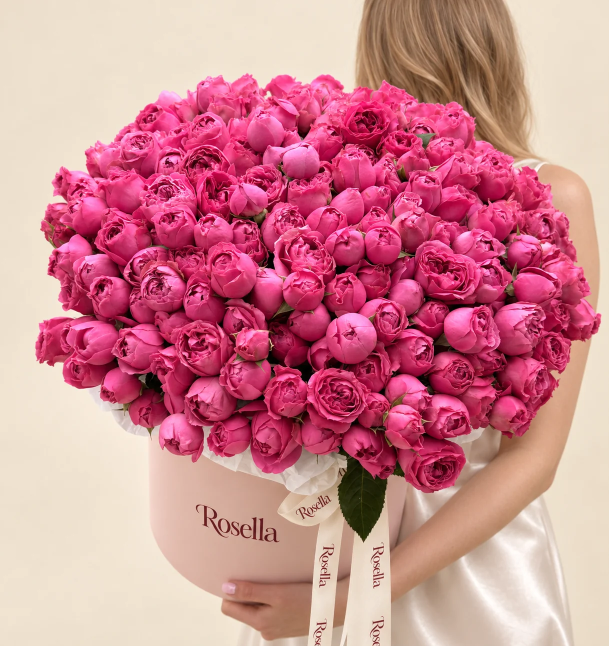 180 spray roses in a round box