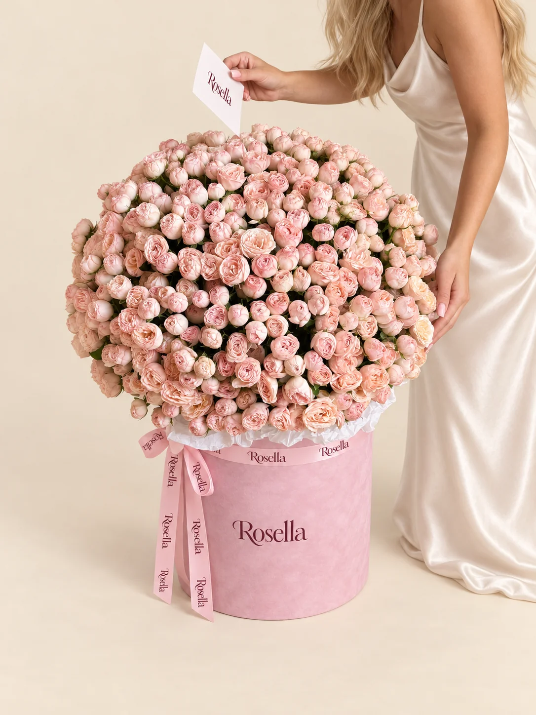260 spray roses in a round box